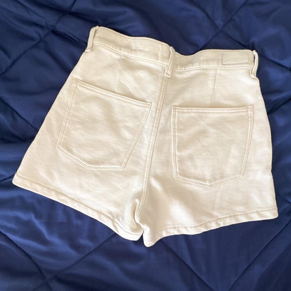 DL1961 Hepburn High Rise French Terry Shorts White Size 27 - Picture 6 of 7
